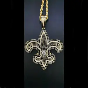 New Orleans Saints Mens Rugby Necklace Green Bay Packers Fashion Jewelry gold Chain