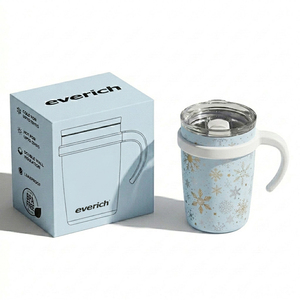 Promotion : Tasse à café isotherme 250 ml en acier inoxydable, écologique, nouveau design, anti-fuite, avec poignée et base antidérapante en silicone - Product Image 1