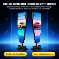 360 °   Pantalla LED Vertical Móvil Giratoria, Visualización Premium para Boutiques de Lujo y Atrios de Centros Comerciales