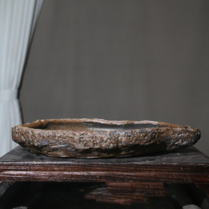 Pot à bonsaï en céramique fait main, poterie artisanale cuite au bois, forme unique pour plantation en extérieur - Product Image 2