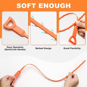 Disotturatore Portatile Manuale in PP <span class=keywords><strong>per</strong></span> WC, Rimuove Facilmente Ogni Tipo di Ostruzione, Pulisce Rapidamente Tubi di Scarico in Plastica dai Capelli e Residui, Modello 64cm - Product Image 6