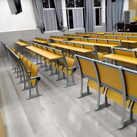 Chaises de rangée de salle de classe universitaire de style en alliage d'aluminium de fabrication chinoise combinaison de bureau et de chaise d'étude d'étudiant