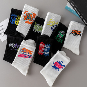 Chaussettes de Sport pour Hommes Grande Taille, Anti-Transpiration, Chaussettes de Basket-ball Tricotées Mi-Mollet pour Automne <span class=keywords><strong>Hiver</strong></span> - Product Image 4