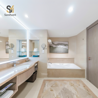 Ensembles de meubles de chambre d'hôtel en bois de luxe avec rangements et fonctions extensibles, design moderne