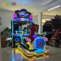 Nouveau simulateur de vol à monnayeur avec écran LCD 65 pouces, machine de jeu vidéo d'arcade sur le thème des avions avec mouvement