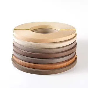 घरेलू फर्नीचर किनारे के लिए उच्च गुणवत्ता वाले ठोस रंग की लकड़ी अनाज पट्टी टेप एमडीएफ ट्रिम प्लाईवुड पीवीसी एज बैंडिंग
