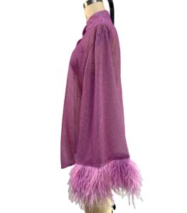 OEM ODM bayan Bikini üçgen Halter ile yüzmek kapak up setleri gömlek katı parlak mayo - Product Image 5