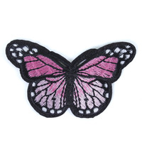 Nouveau 3D personnalisé Organza mariage soie papillon Anime Designer coudre sur patchs brodés pour vêtement