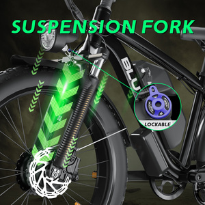 Bicicleta eléctrica de 26 pulgadas, 48V, 22,4AH para hombre, bicicleta de montaña eléctrica de tierra de 2000W, todoterreno, neumático grueso, bicicleta eléctrica de doble <span class=keywords><strong>motor</strong></span> - Product Image 4