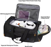 Sac de voyage personnalisé pour équipement de gymnastique sportive avec sangles à compartiment pour chaussures, parfait pour les entraîneurs d'équipe, idéal pour le football, le baseball