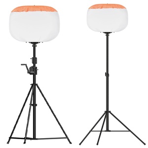 Lampe de chantier LED mobile télescopique IP54 avec télécommande via l'application Tuya, mât de 3,8 m, haute luminosité, support trépied réglable - Product Image 1