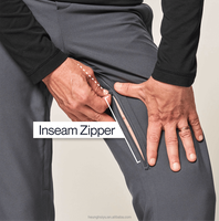 Meilleurs pantalons adaptatifs pour hommes avec fermetures éclair latérales, fermeture éclair à l'entrejambe, tissu extensible performant, respirant, personnalisé, pantalons de sport pour hommes