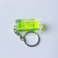 Niveau à bulle en plastique acrylique jaune-vert réglable avec porte-clés, cadeau EP-MN07-A EPOCHTOOLS, précision de 0,2 %