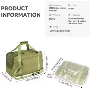 Bolsa de Transporte Plegable para Perros, Personalizada, con Certificación BSCI, Impermeable, para Viajes, Uso en Exteriores, Portátil, Apta para Avión - Product Image 2