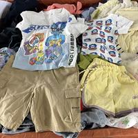 Pakaian Bekas Anak-anak Pilihan, Pakaian Musim Panas Anak Bekas, Baju Campuran untuk Anak Laki-laki dan Perempuan, Bale-bale Pakaian Bekas