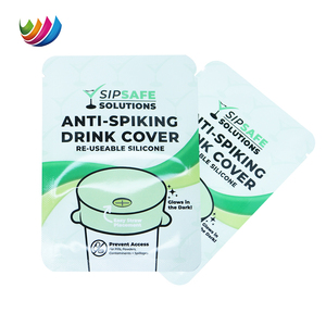 Emballage de boisson en plastique de feuille d'aluminium imprimée sur mesure de qualité alimentaire <span class=keywords><strong>Sac</strong></span> d'emballage avec couvercle de tasse en latex - Product Image 6