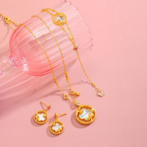 Set <span class=keywords><strong>di</strong></span> gioielli Magnolia fiore alla moda Set <span class=keywords><strong>di</strong></span> gioielli da donna produzione metallo pressofusione per Set <span class=keywords><strong>di</strong></span> gioielli - Product Image 1