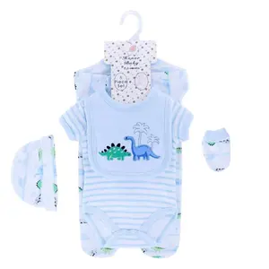 Briantex新生婴儿服装套装一套全袖长100% 棉，100% 棉彩色无性别，休闲o领