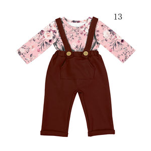 Nuovi Arrivi: Completi per Bambini con Salopette, Stampa Animalier, Tutina Rosa e Grigia, <span class=keywords><strong>Outfit</strong></span> Casual per Bambine 0-6 Anni - Product Image 3