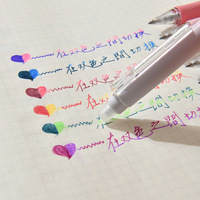 Ensemble de stylos à encre liquide effaçable Chenxi Patte de Chat, impression personnalisée, 6 carnets souples, écriture 0,5 mm, facile à effacer