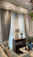 Rideaux de fenêtre en jacquard 100% polyester, motif floral damassé européen, motif vintage symétrique, élégance et grandeur