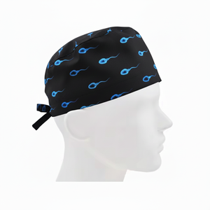 Chapeau chirurgical en coton avec logo personnalisé en gros avec queue de cheval bonnet de gommage d'infirmière doublé de satin pour médecin infirmière chapeau médical taille réglable - Product Image 1