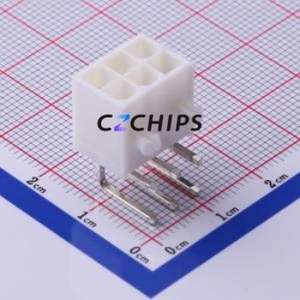 C4255WR-F-2X03PV0 Wire-to-Board Pin Header Bent Lead Through Hole,P=4.2mm Connector 2x3P 4.2mm Right Angle Insert 6P - Product Image 1