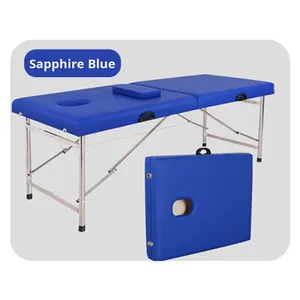 <span class=keywords><strong>Lit</strong></span> de soin pour salon de beauté au design moderne <span class=keywords><strong>avec</strong></span> cadre en acier inoxydable et revêtement en PVC, <span class=keywords><strong>lit</strong></span> de massage facial pliable pour usage domestique - Product Image 1