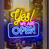 Letrero Publicitario Comercial Personalizable, Letrero LED de Neón Abierto para Decoración de Cafeterías, Restaurantes y Tiendas, Venta al por Mayor de Fábrica