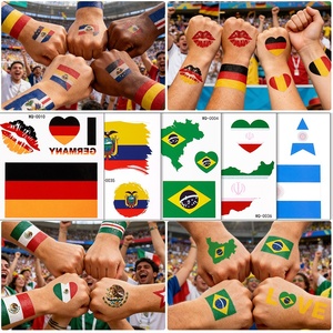 Autocollant de tatouage imperméable longue durée avec drapeaux des États-Unis, du Canada et du Mexique pour les événements sportifs de football 2026 - Product Image 2