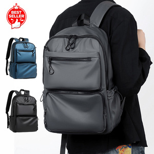 Fábrica 15,6 pulgadas logotipo personalizado impermeable Oxford Pu Material hombres de negocios mochila de viaje mochila para ordenador portátil - Product Image 1