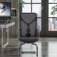 Chaise de bureau ergonomique en tissu avec soutien lombaire réglable, vérin à gaz certifié, design moderne pour la maison ou le bureau