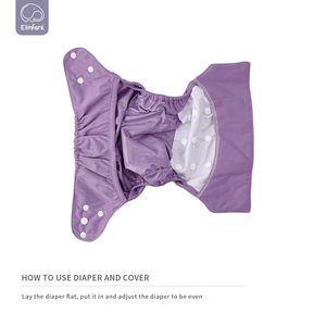 Elinfant OEM Services Benutzer definierte wieder verwendbare PUL-bedruckte wasch bare Windel hülle Neugeborene Baby-Stoff windel hülle - Product Image 4