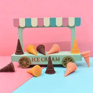 Base de Cono de Helado 3D de Resina, Linda Simulación de Comida en Miniatura, Cabujón para Arte y Manualidades, Decoración DIY - Product Image 4