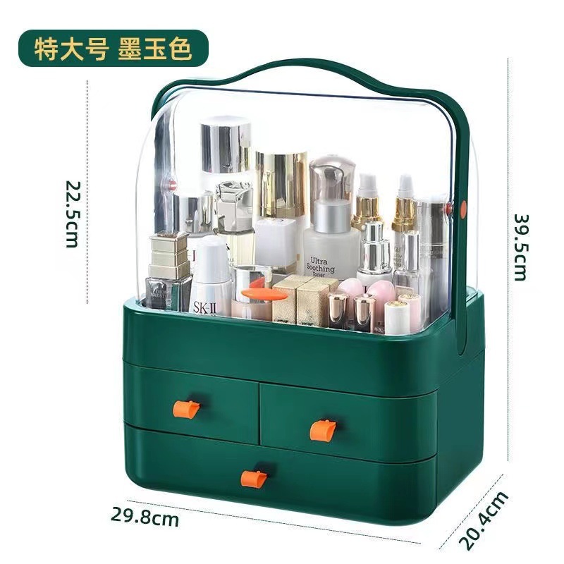 Unidad de almacenamiento extragrande de tres capas color jade