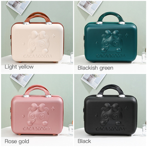 Borse da viaggio per il trucco personalizzabili bellissimo orso con gli addominali per la vendita calda <span class=keywords><strong>della</strong></span> ragazza 14 pollici di plastica alla moda borsa scatola di immagazzinaggio a strisce - Product Image 5