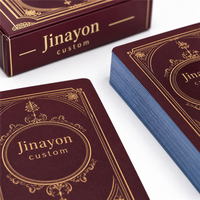 Cartes à Jouer Promotionnelles Personnalisées Jinayon Écologiques et Recyclables pour Restaurants Français, en Papier Blue-Core 310 g/m², Jeu de Cartes Cadeau de Fidélité