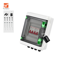 Boîtier de combinateur de panneaux solaires photovoltaïques Tulabu 1 entrée 1 sortie DC1000V, boîtier de combinateur en plastique pour système solaire DC 1000V avec courants de 100A, 32A, 63A, 30A