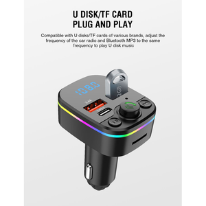 Multifunzionale caricabatterie per auto con ricarica rapida 5v3.1a, trasmettitore Fm Wireless e Kit di chiamata a mani libere Bluetooth per <span class=keywords><strong>Dr</strong></span> - Product Image 6