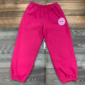 Sfuso all'ingrosso serigrafia da <span class=keywords><strong>donna</strong></span> pantaloni della tuta ricamati in pile di <span class=keywords><strong>cotone</strong></span> a forma semplice pantaloni della tuta da <span class=keywords><strong>donna</strong></span> - Product Image 3