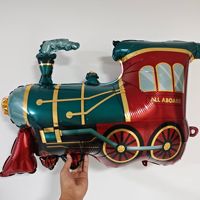 Ballons Mylar en nylon premium en forme de train, nuage, feux de circulation, signalisation de passage à niveau ferroviaire pour la décoration de fête d'anniversaire sur le thème du transport pour enfants