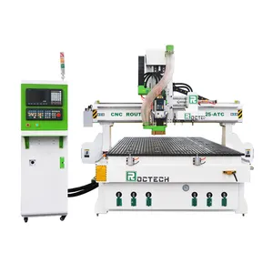 Auto Tool Change CNC Router RC1325-ATC Roctech Best Sell Type CNC Router With Vacuum Table For Wood Door Making