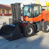 Chariot élévateur tout-terrain diesel hydraulique TengDa multifonction 1.5T 3.5T 4T 5T 6 tonnes 4x4 à mât simple pour usage routier