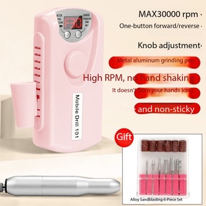 Juego de Taladro Móvil 101 Recargable, 30000 RPM, Lima Eléctrica de Escritorio, Removedor de Esmalte, Pulidor de <span class=keywords><strong>Uñas</strong></span>, Máquina de Manicura <span class=keywords><strong>para</strong></span> <span class=keywords><strong>Uñas</strong></span> Acrílicas - Product Image 5