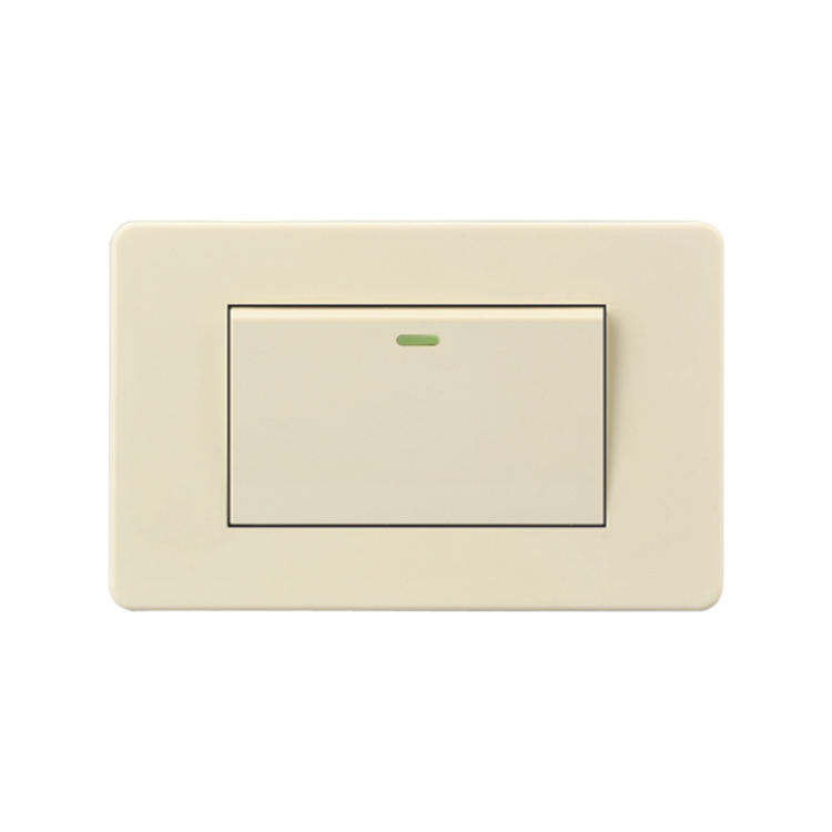 Hot Selling US Standard Modern Wall Switch and Socket Beige 1/2/3 Universal 10A Home Use Wall Socket