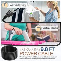 Nouveauté 2024 Défroisseur Vertical Électrique Portable avec Écran LCD, 3 Vitesses, Fer à Vapeur et Brosse Vapeur 1800W pour Maison et Hôtel