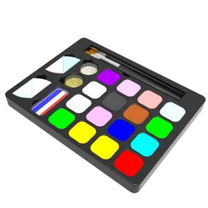 <span class=keywords><strong>Peinture</strong></span> corporelle pour enfants, couleurs arc-en-ciel UV, <span class=keywords><strong>acrylique</strong></span>, sûre, <span class=keywords><strong>moderne</strong></span>, gâteau divisé, fournitures de <span class=keywords><strong>peinture</strong></span> corporelle, luminescente dans le noir, Halloween, certifiée EN71 - Product Image 3