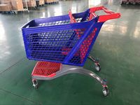 Chariot d'épicerie pliable en plastique pour supermarché Chariot d'épicerie pour supermarché