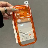 Coque de téléphone antichoc en acrylique color block arc-en-ciel pour iPhone 17 Pro Max 18 16 15 14 13 pour filles