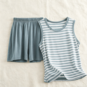 Ensemble haut pour garçons et sous-vêtements pour filles, pyjama pour enfants, débardeur en modal, matière douce et extensible, short de maison pour enfants - Product Image 2